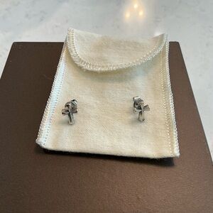 James Avery Silver Cross Earrings